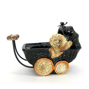 Yankee Candle Boney Bunch Baby Carriage Pram Tealight Holder 2012 Halloween